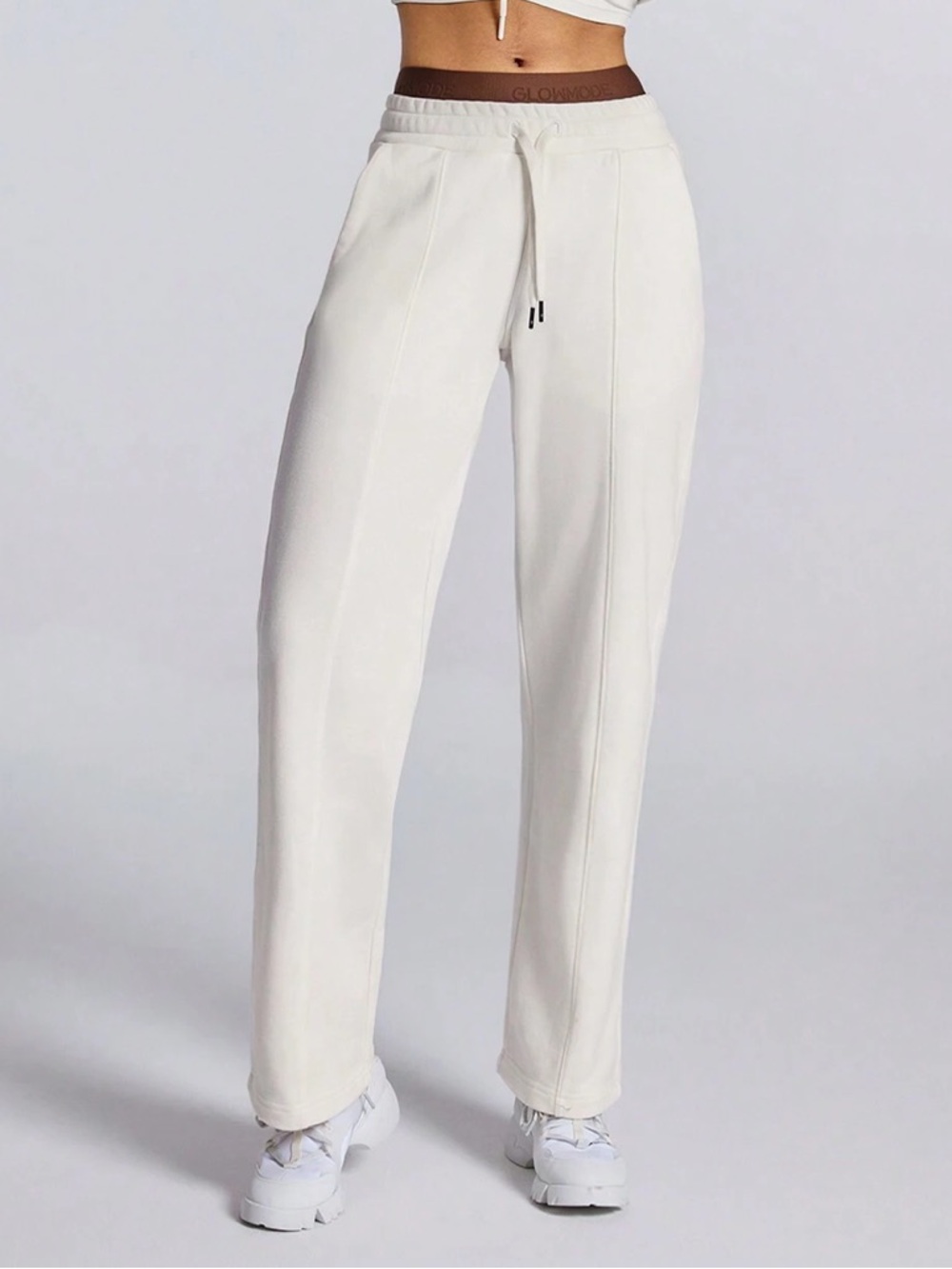 Women's Cream Drawstring Joggers — Relaxed Track Pants